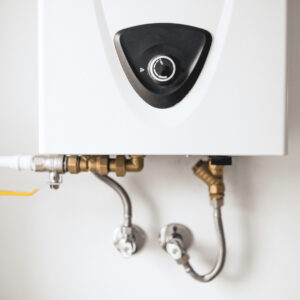 bottom half of tankless water heater installation