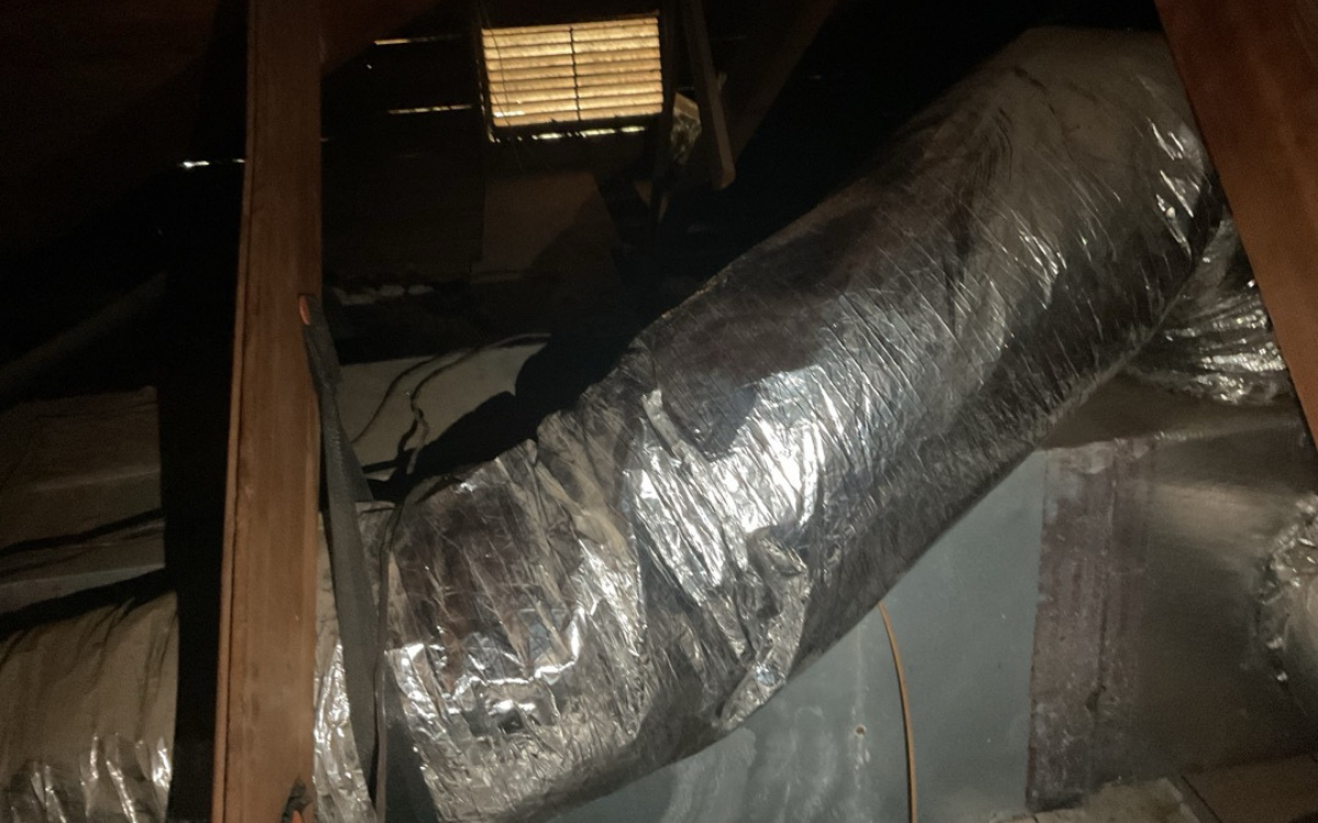 AC unit in the attic