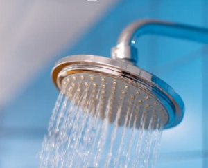 water coming out of shower head